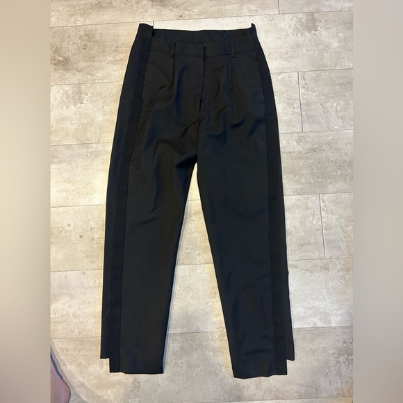 MM6 Maison Margiela Black Tuxedo Pants Women’s IT 42 (US 6/8) Satin Side Stripe
